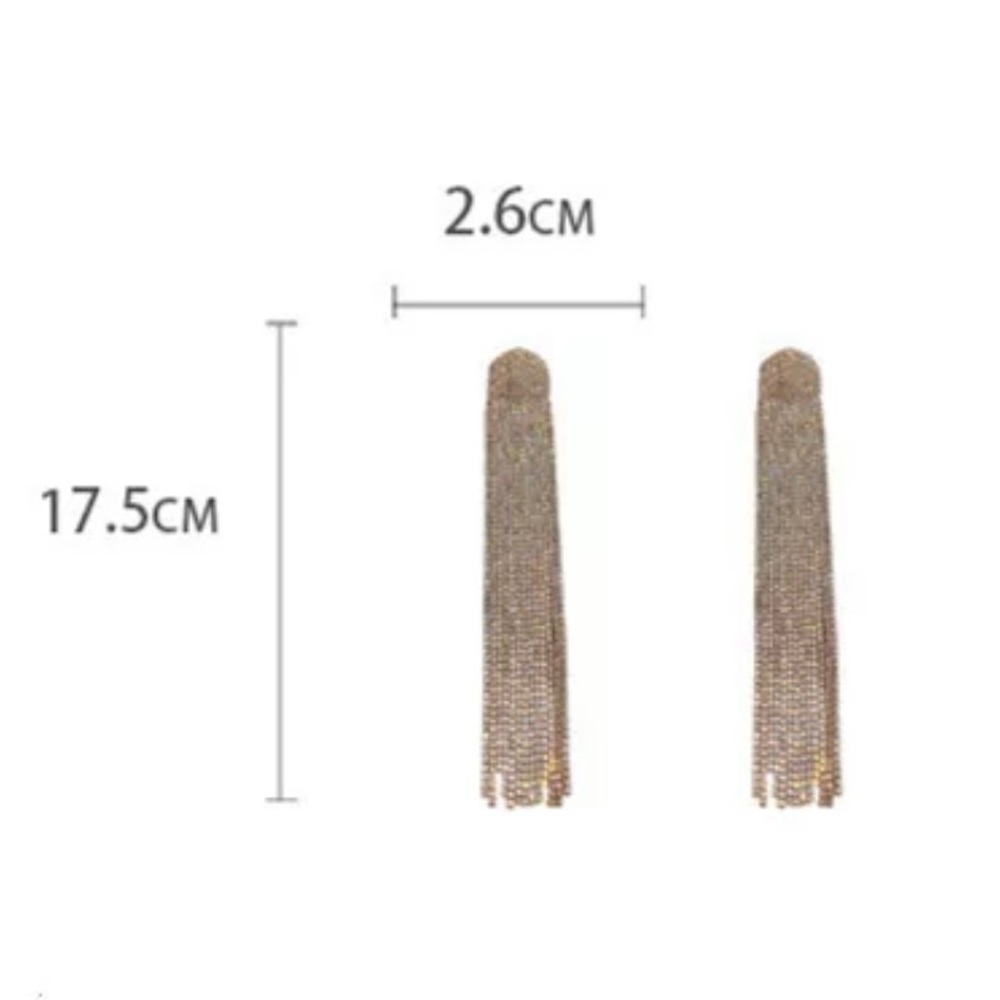 Long earrings with crystals - Picture 6 of 6